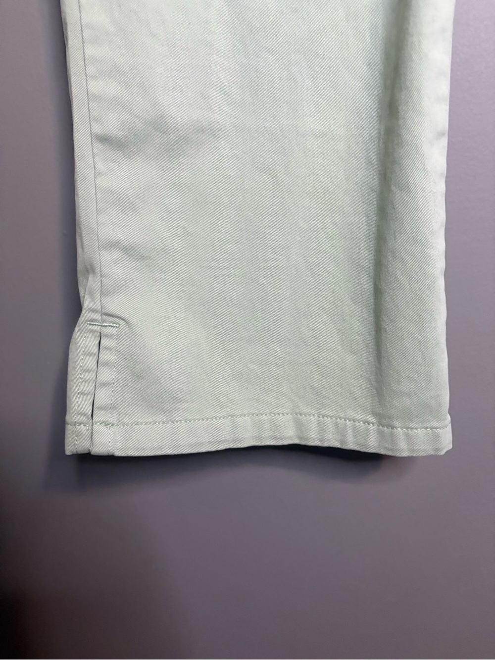 Banana Republic Mint Green Capri Pants Size 8 Petite Stretch Cotton Cropped - Picture 4 of 8